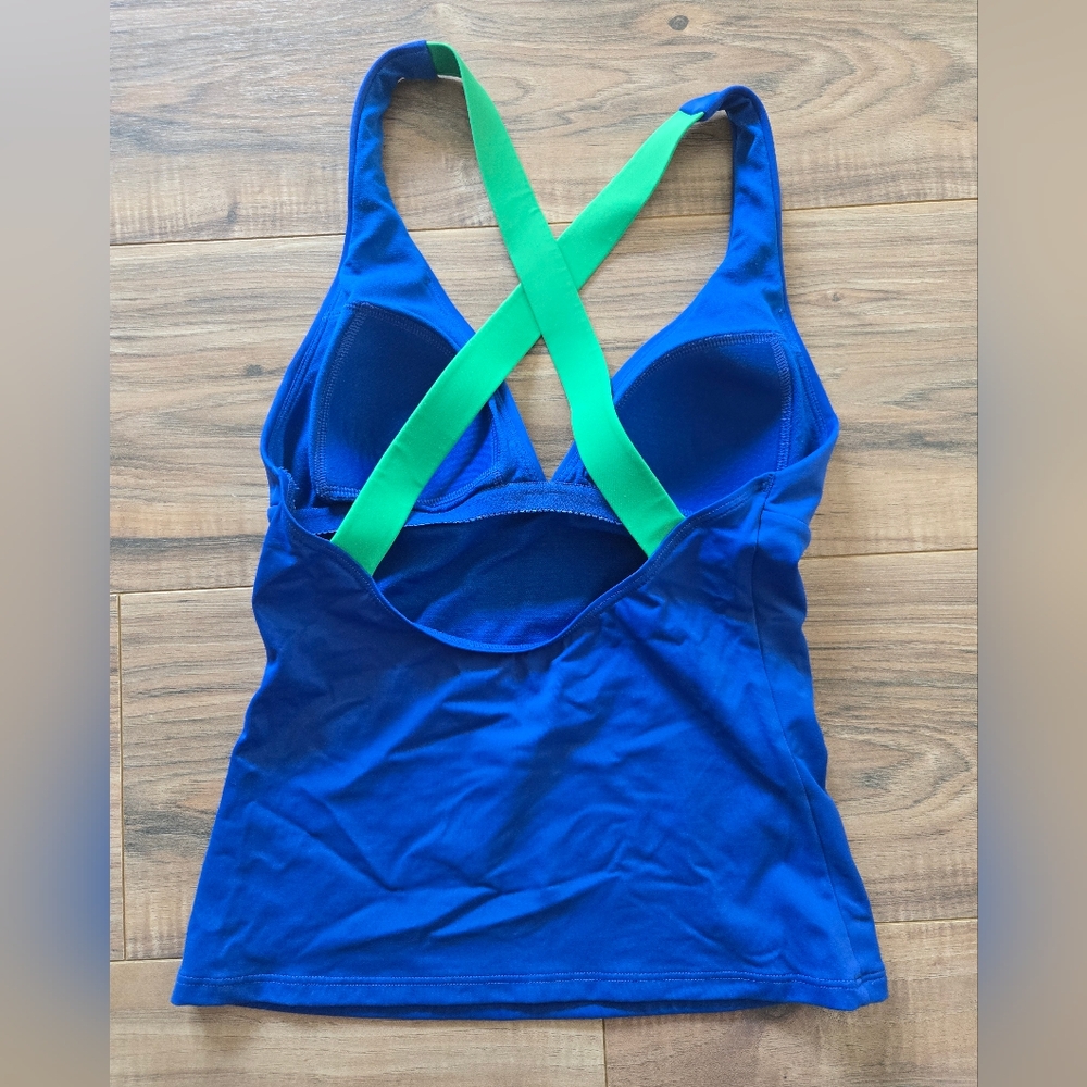 Boden Blue and Green Women's Swim Tank Top Size 2